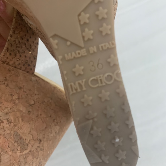 Jimmy Choo metallic wedge sandals 6 - Picture 8 of 8